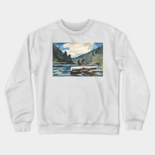 Hudson River, Logging by Winslow Homer Crewneck Sweatshirt